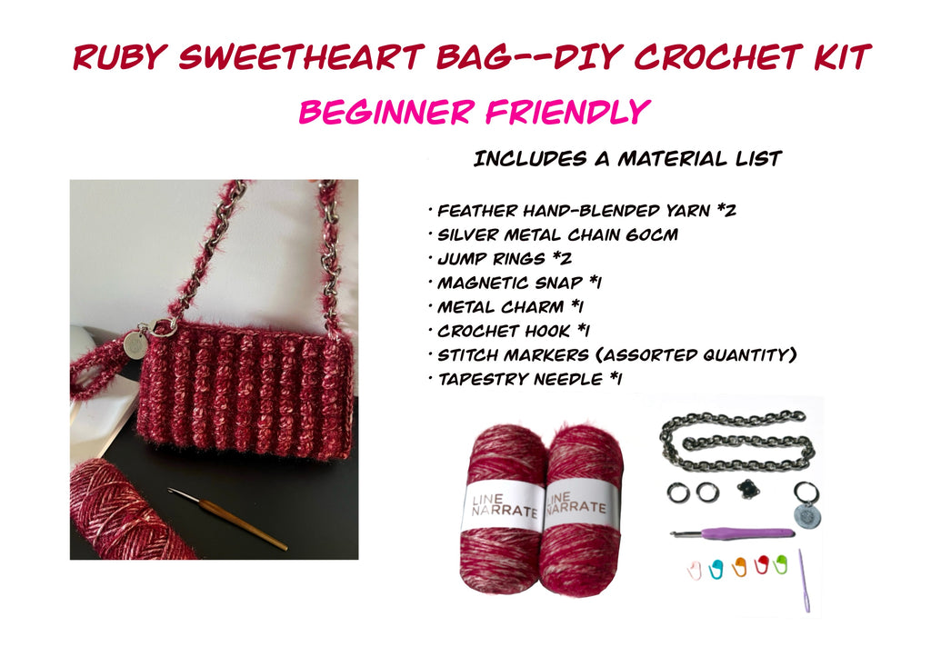 Ruby Sweet Bag(unfinished DIY Crochet Kit)