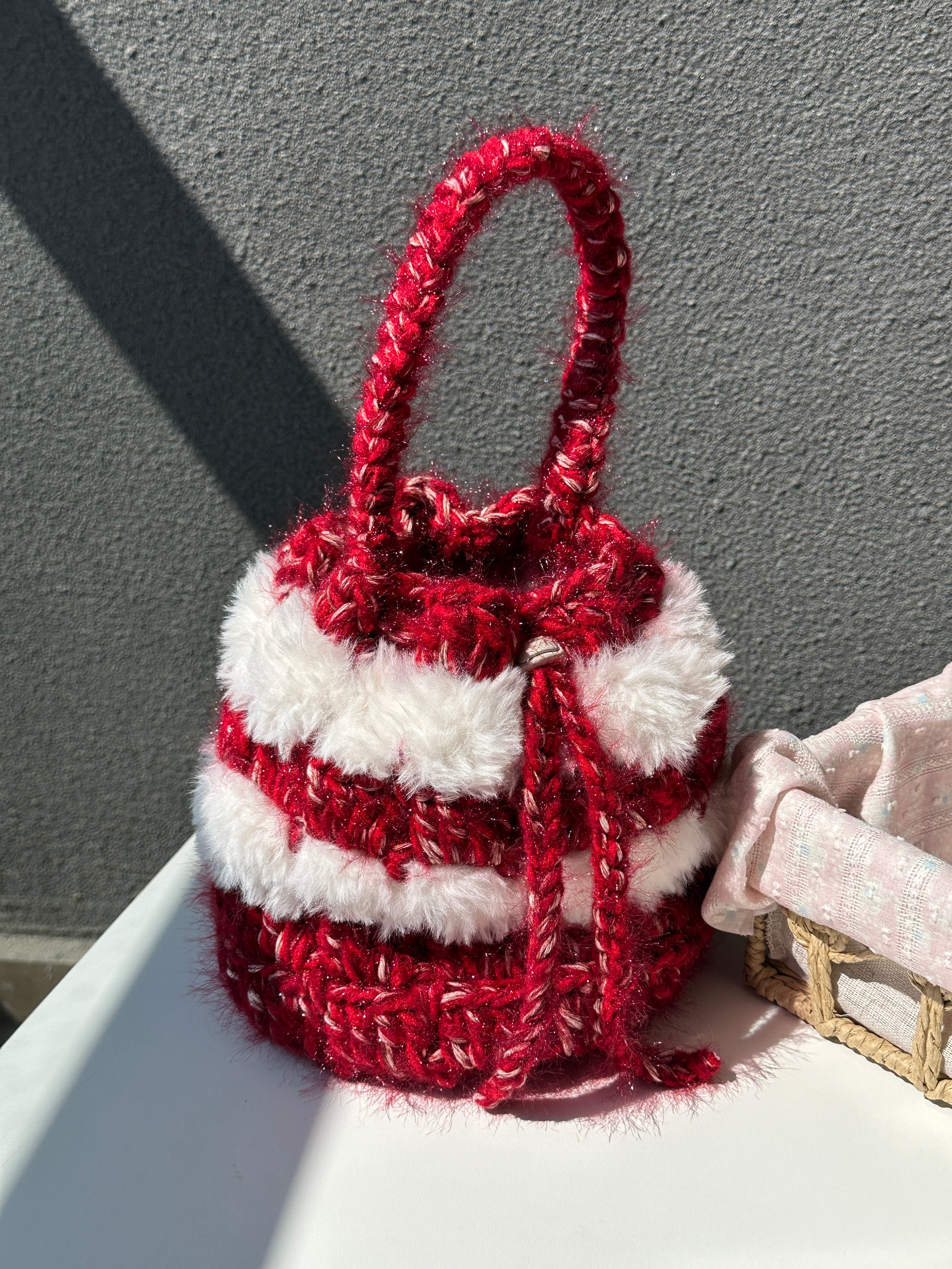 Fuzzy Berry Bag（unfinished DIY Crochet kit）